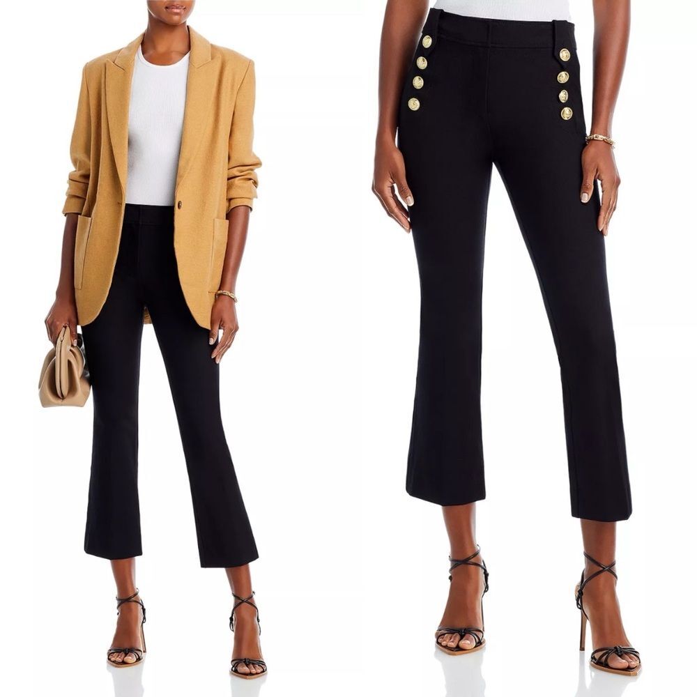 Derek Lam 10 Crosby Robertson High Waisted Crop Flare Pants, NWT, Size 4 - Picture 2 of 16
